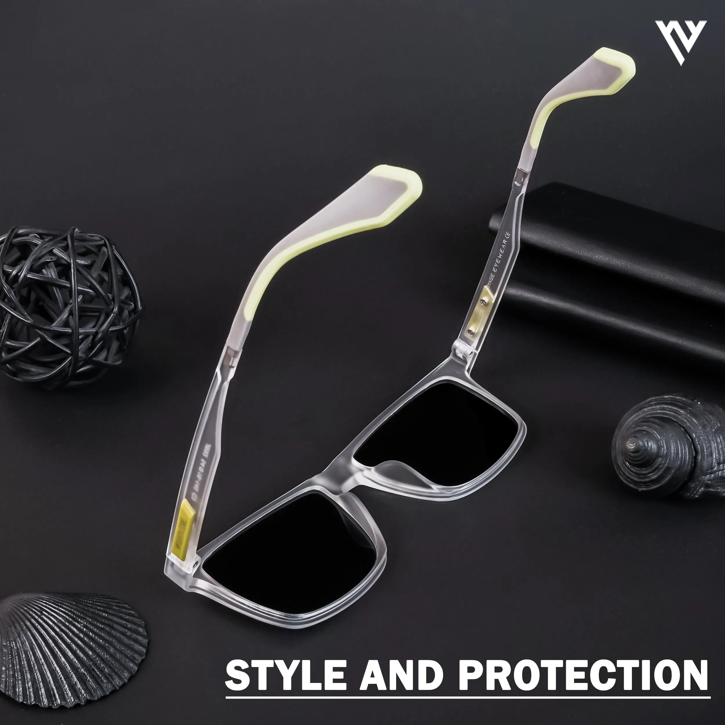 Active Transparent Polarized Wayfarer Sunglasses - PMG4476