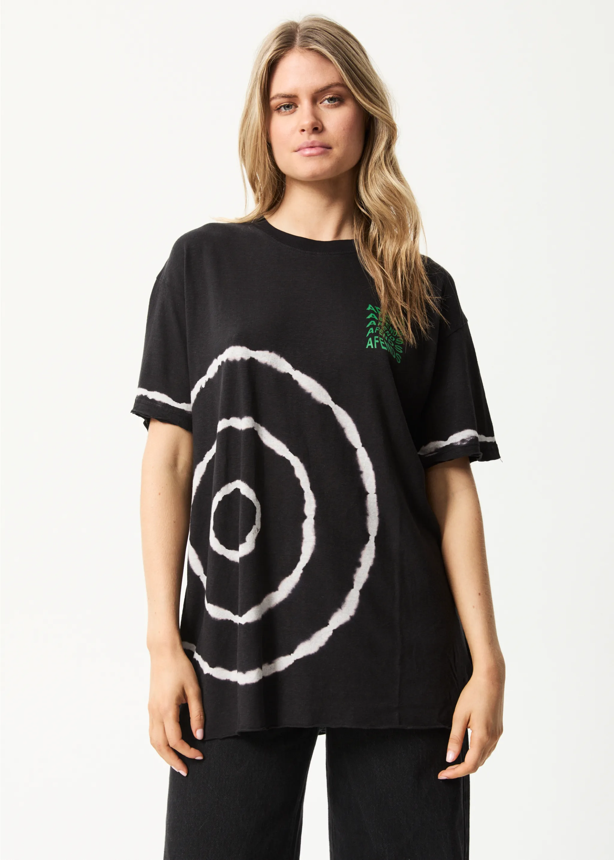 AFENDS Unisex Spiral - Unisex Boxy T-Shirt - Black