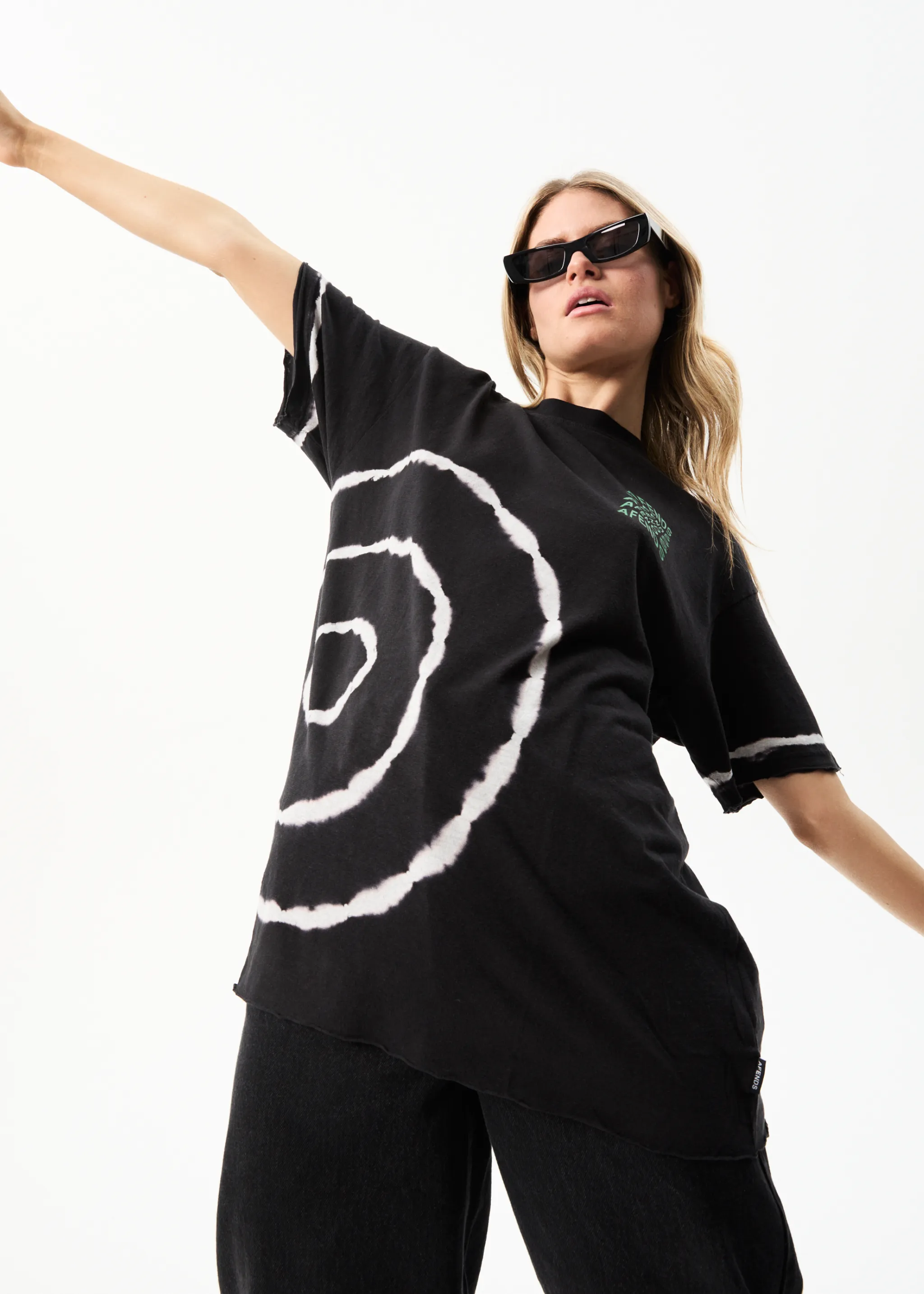 AFENDS Unisex Spiral - Unisex Boxy T-Shirt - Black