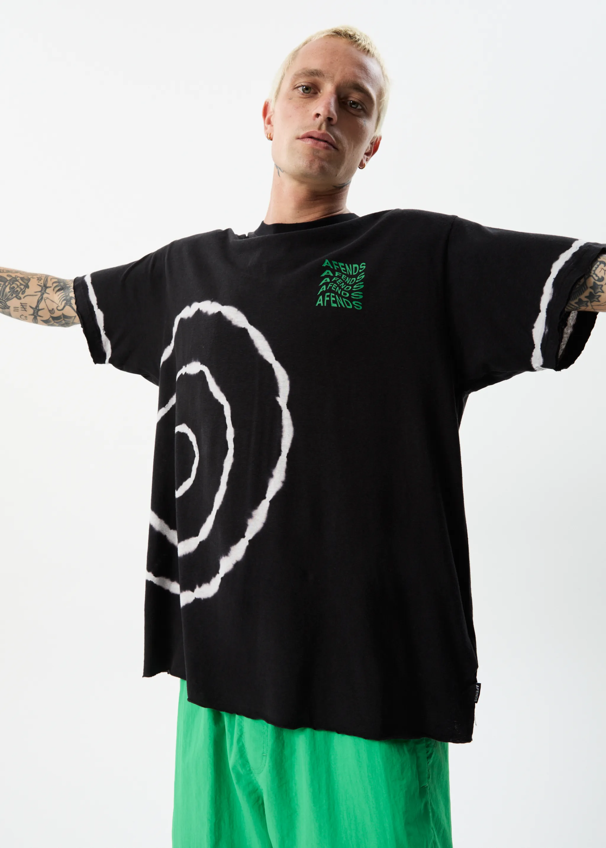 AFENDS Unisex Spiral - Unisex Boxy T-Shirt - Black