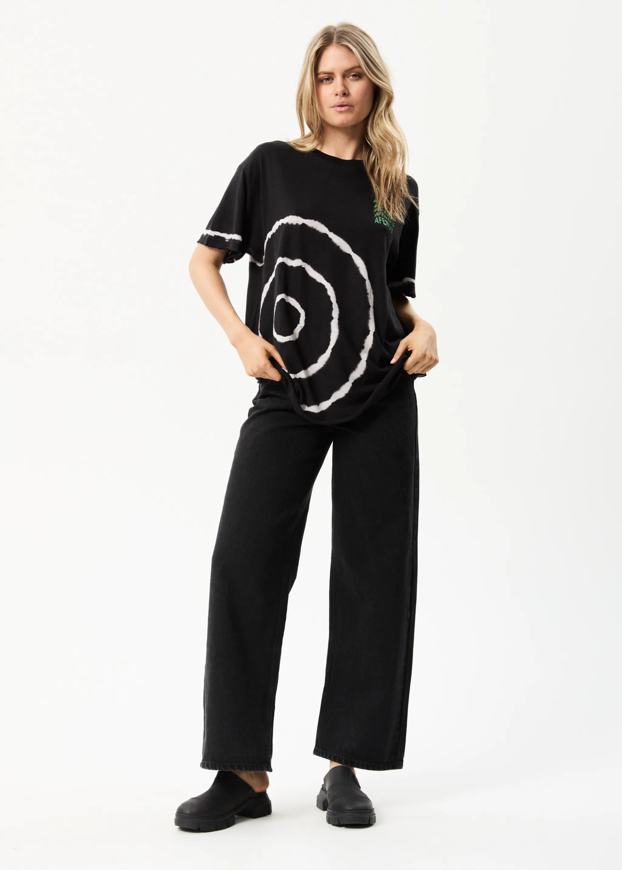 AFENDS Unisex Spiral - Unisex Boxy T-Shirt - Black