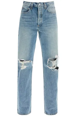 Agolde relaxed straight fit kelly used effect jeans