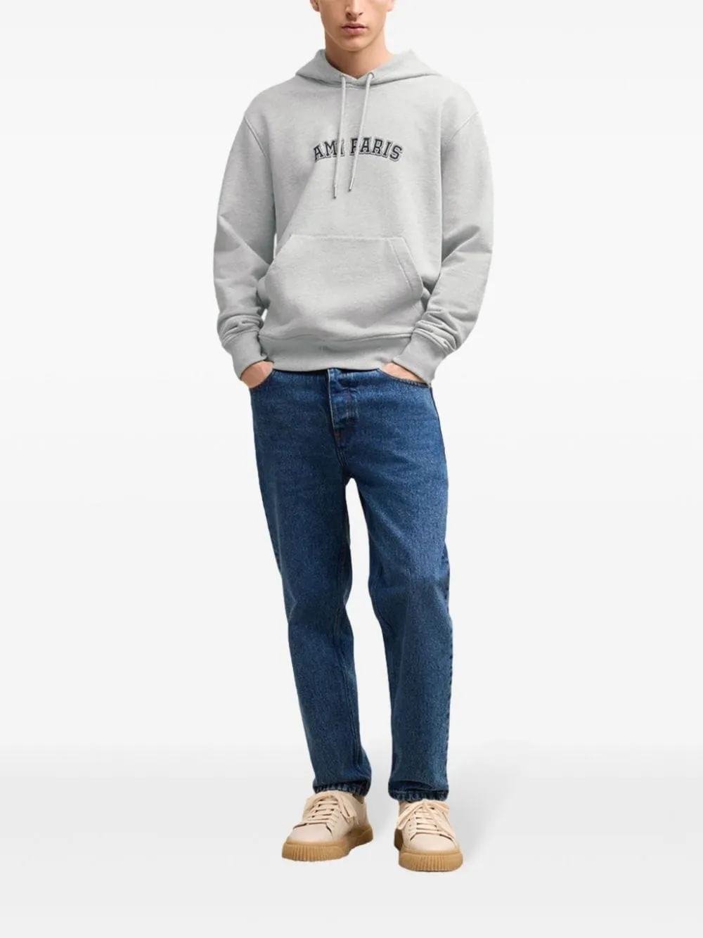 Ami Paris Sweaters Grey