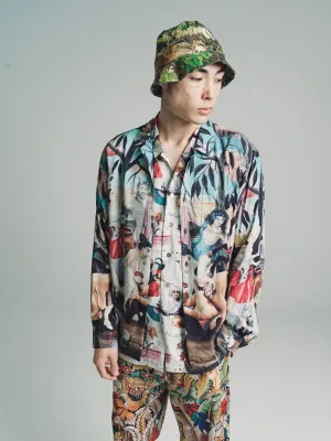 'Bacchanal' Rayon Long Sleeve Shirt