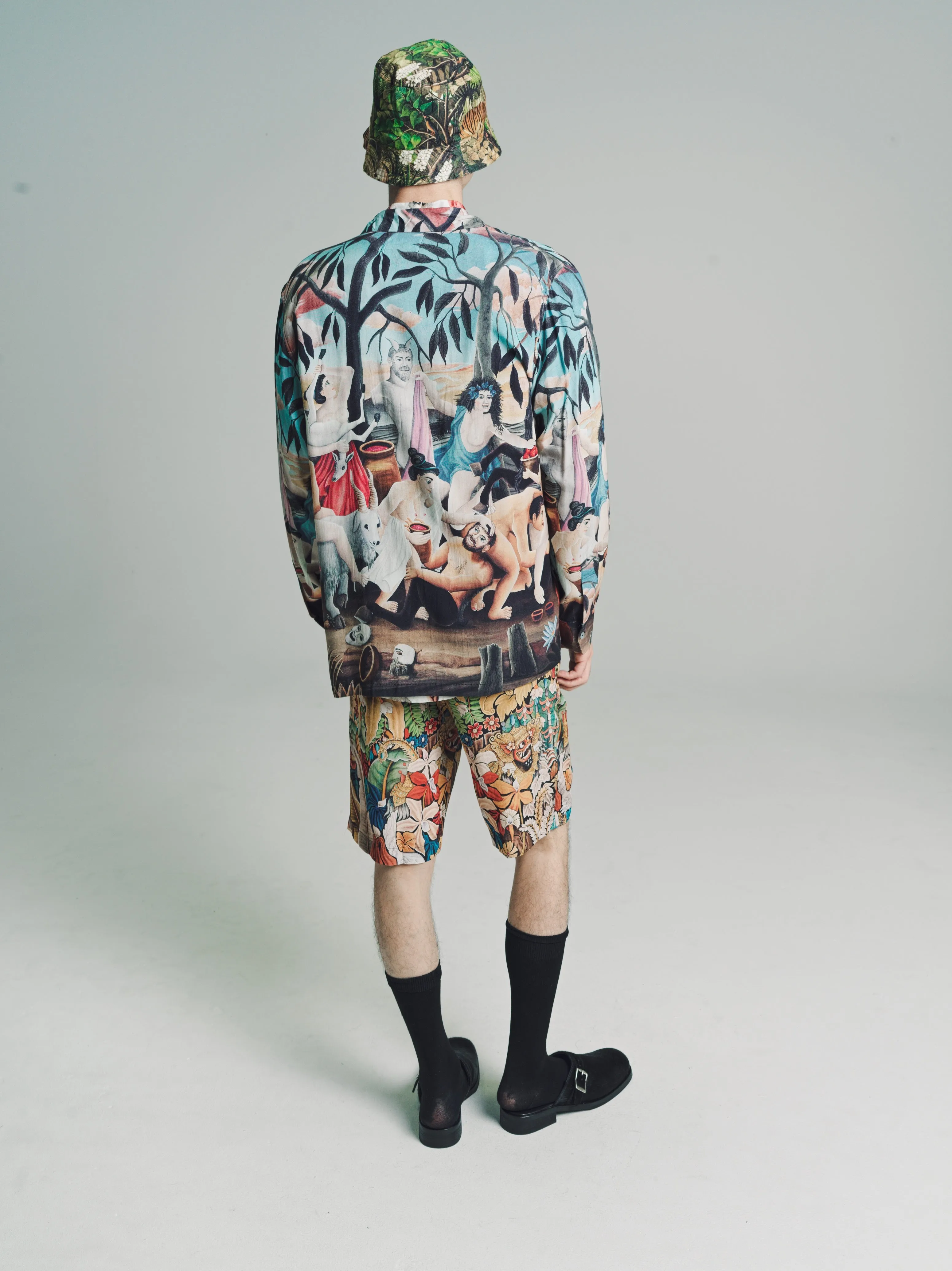 'Bacchanal' Rayon Long Sleeve Shirt