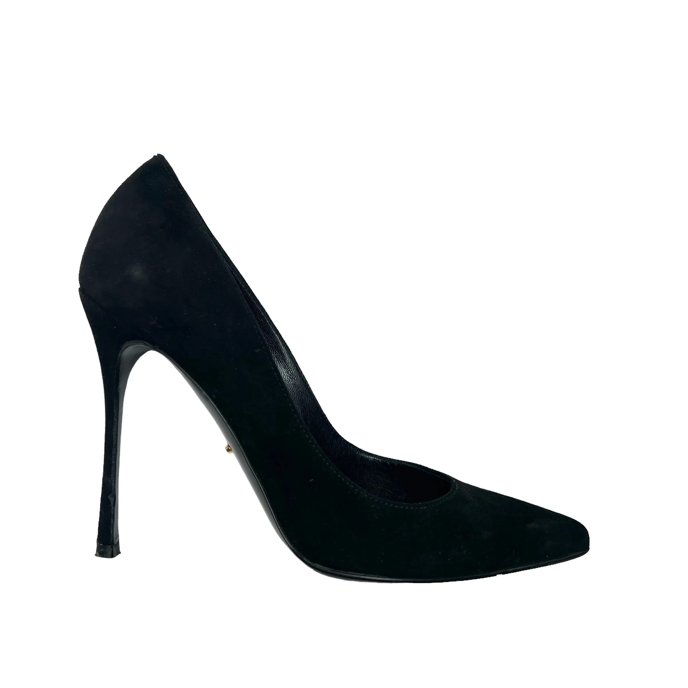 Black Suede High Heels - 7