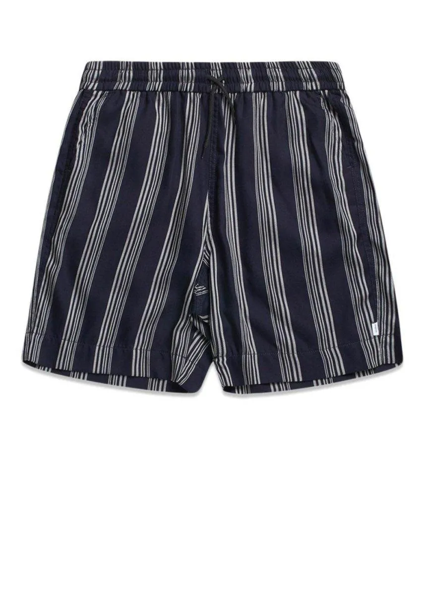 Bommy Seal Shorts - Navy-White