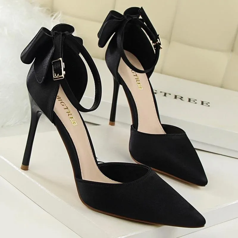 Bow-Knot 10CM High Heels For Women Party Shoes