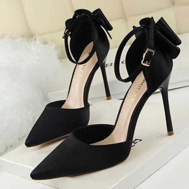 Bow-Knot 10CM High Heels For Women Party Shoes