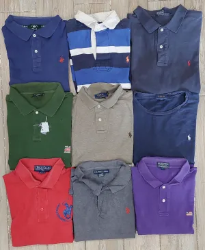 Branded Polo Ralph Lauren Collar T-Shirts - 9 Pieces