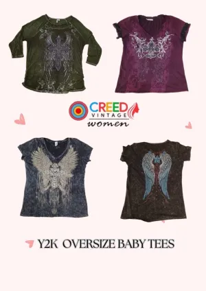 CR2860 Y2K Baby Tees - 12 Pcs