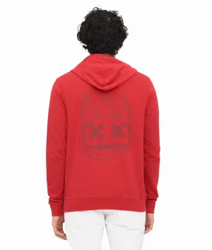 Cult Of Individuality - "French Terry" Lightweight Terry Zip Hoody (Scarlet) - Cotton Full Zip Relaxed Fit