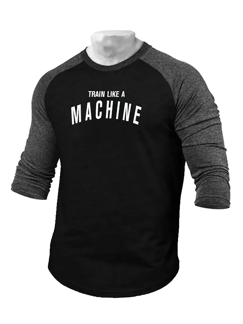 Fashion O-Neck Slim Fit Top with 3/4 Sleeves for Men - SF1611