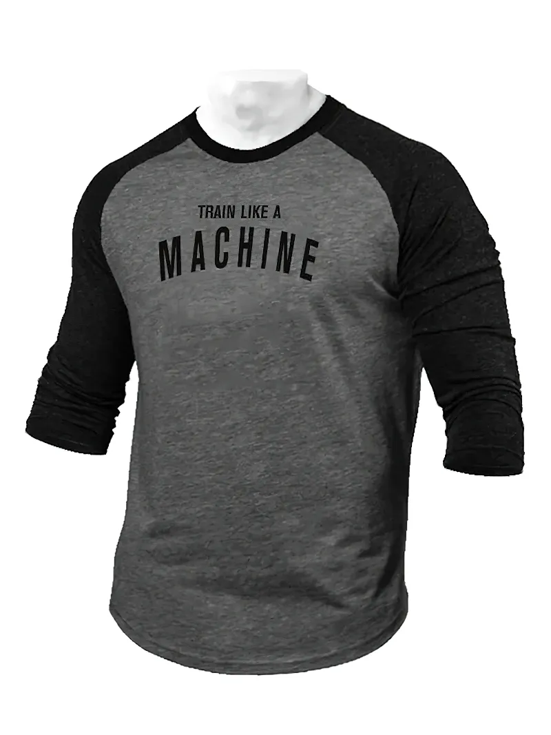 Fashion O-Neck Slim Fit Top with 3/4 Sleeves for Men - SF1611