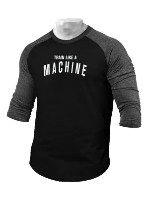 Fashion O-Neck Slim Fit Top with 3/4 Sleeves for Men - SF1611