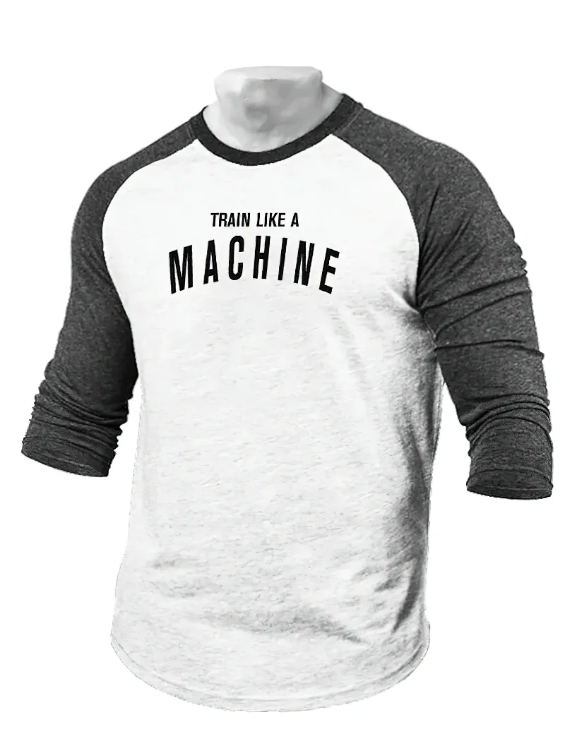 Fashion O-Neck Slim Fit Top with 3/4 Sleeves for Men - SF1611