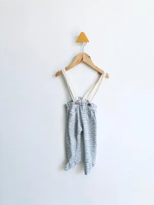 Footed Suspender Pants // 3-6M