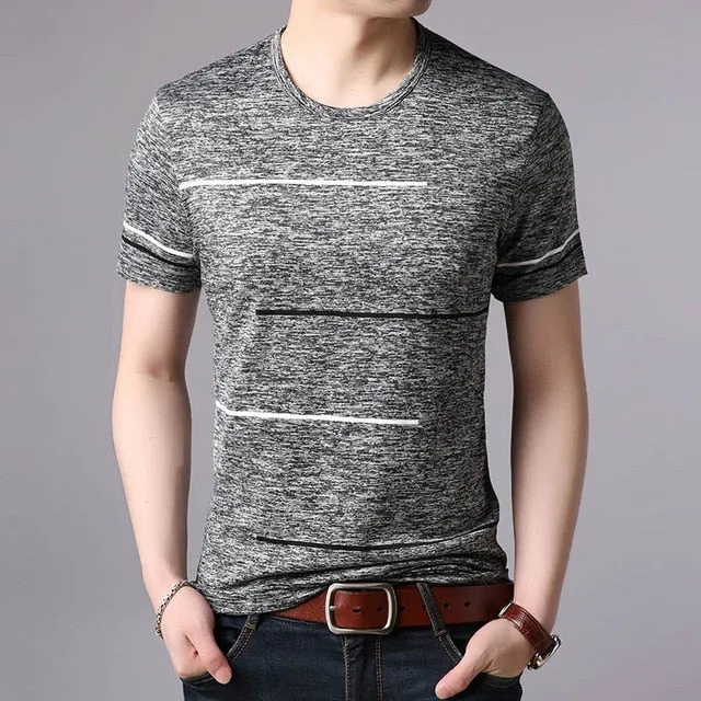 Four Stripes O Neck Short Sleeve Tees