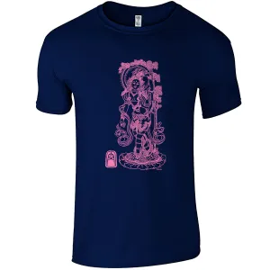 Have It Tall - Carefree Goddess Print Cotton T Shirt