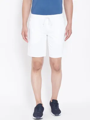 JUMP USA Men White Solid Active Wear Shorts