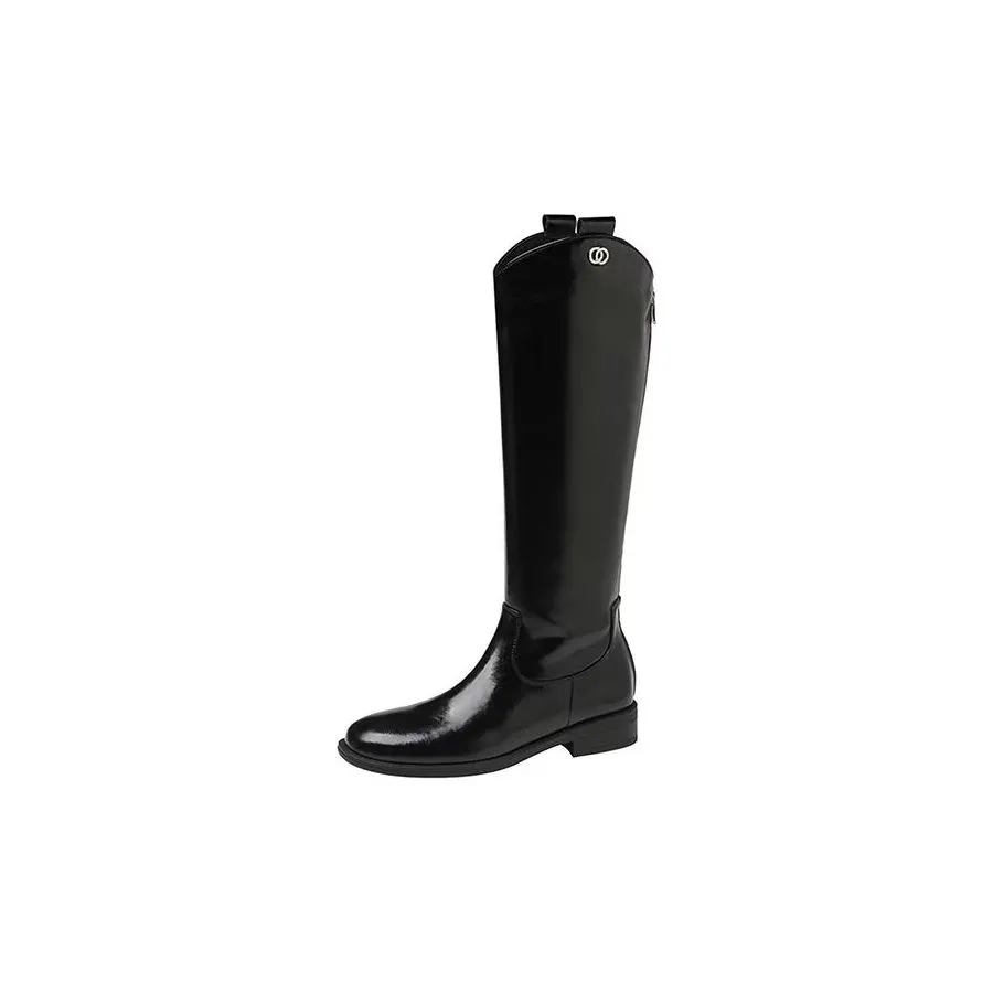 LeatherLux Chic Cowhide Slip-On Winter Boots 1 2