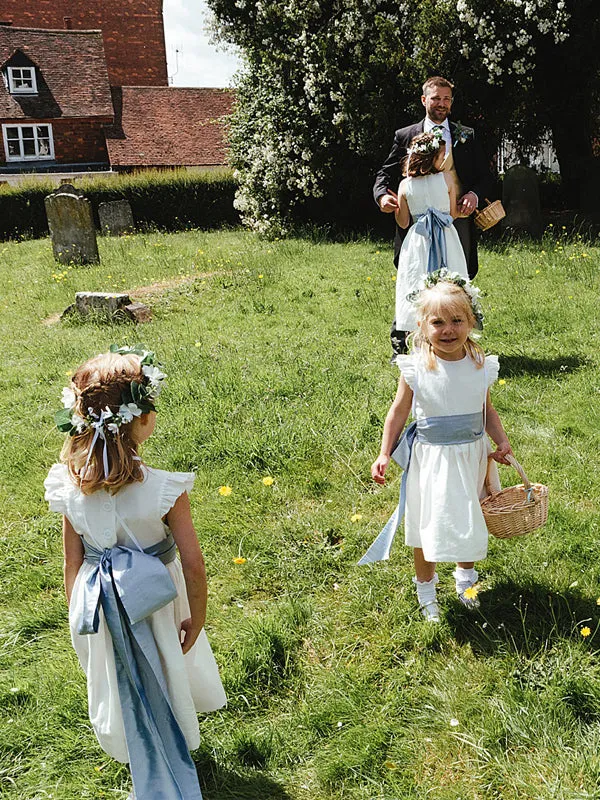 Lovely Round Neck Sleeveless A Line Flower Girl DressesGTE2130