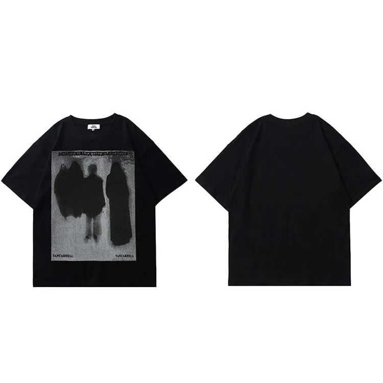 Men's Harajuku Shadow Printed T-Shirt