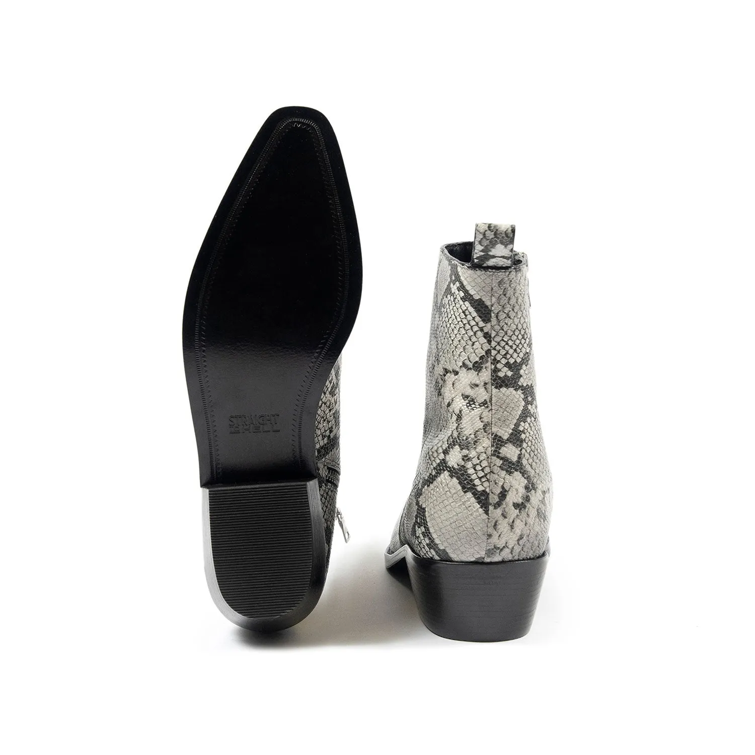Men's Richards Boot - Grey Snakeskin