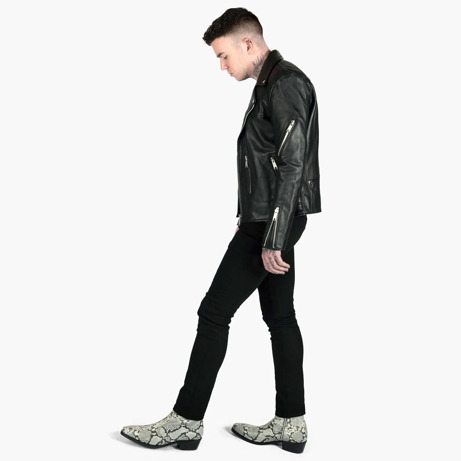 Men's Richards Boot - Grey Snakeskin