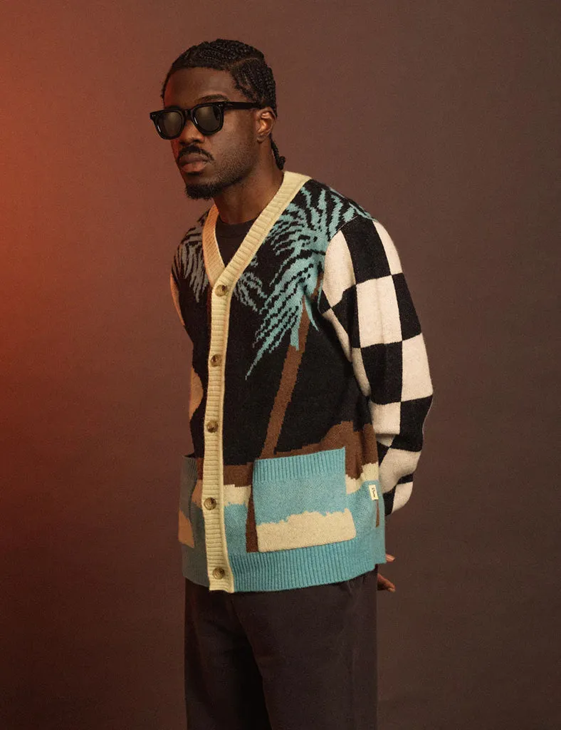 Men's Tropical Cardigan - Black