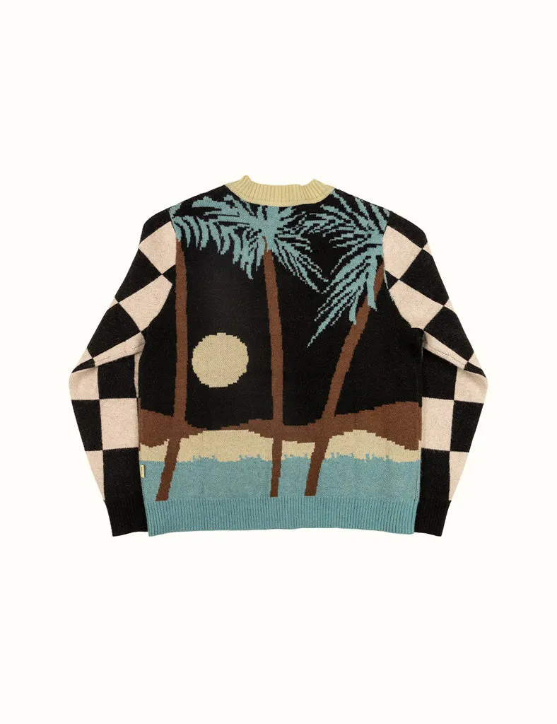 Men's Tropical Cardigan - Black