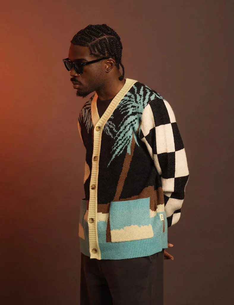 Men's Tropical Cardigan - Black