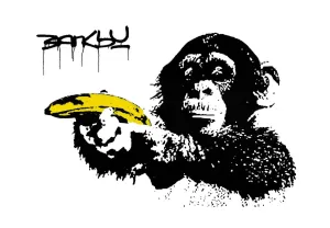 Monkey With Banana - Banksy