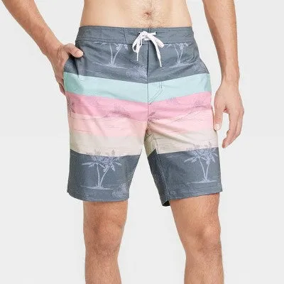 New - Goodfellow & Co Men's Board Shorts Swim Trunk Shorts Swimwear UPF 50 