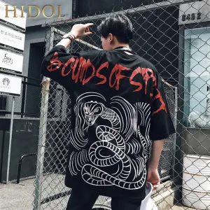 Plus Oversize Splice T-shirt Men
