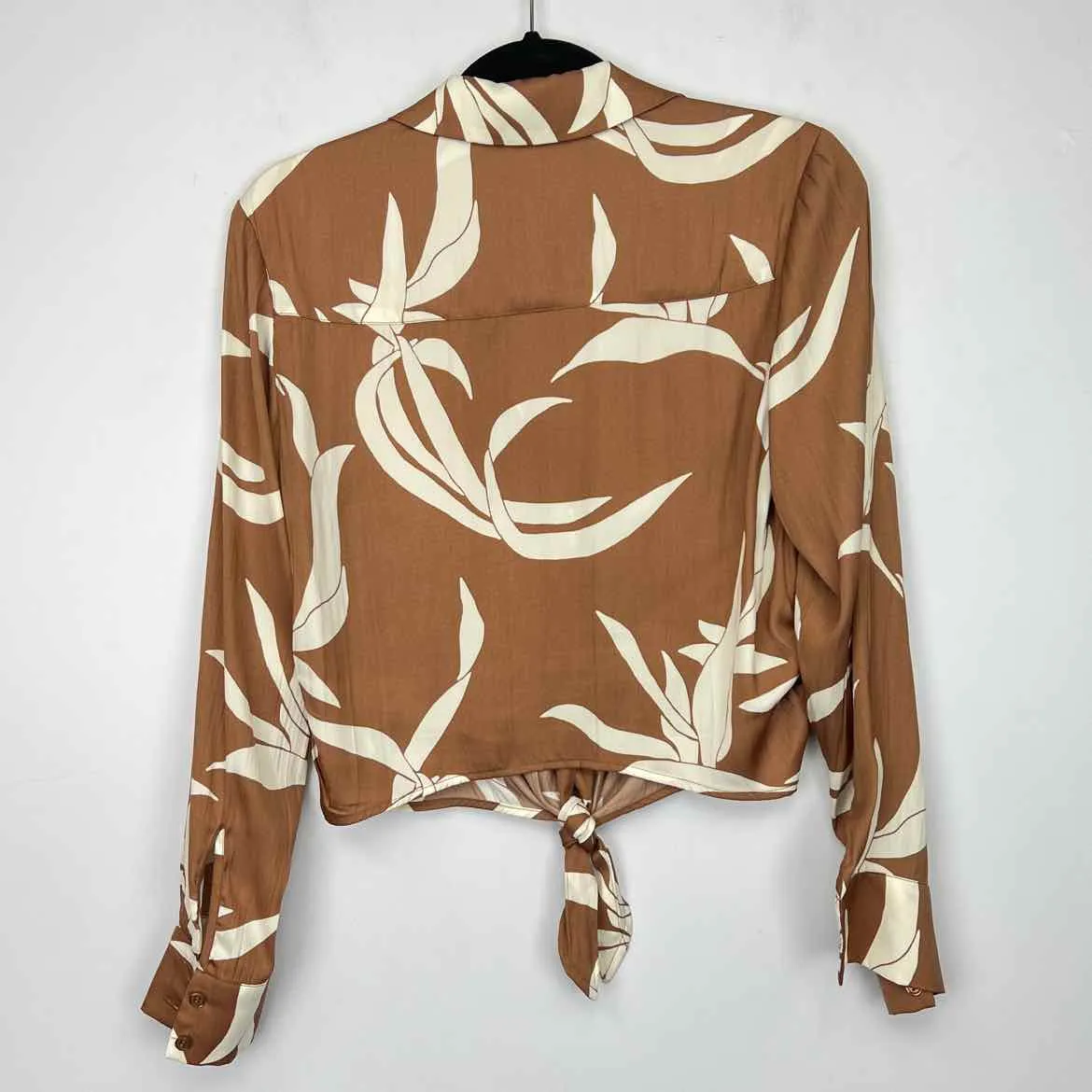 SANCTUARY LONGSLEEVE SHAPES Women's Tops Women Size XS Brown Top