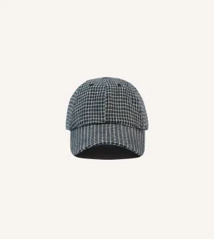 St. JOHN by Drake's Navy Checked Baseball Cap