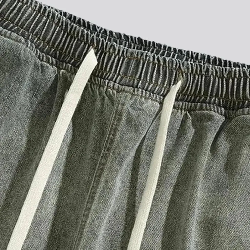 Stonewashed yellow-cast jeans for men