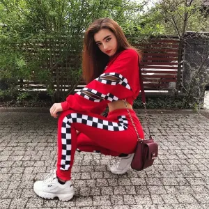 Two Piece Set Tracksuit Women Clothes 2020 Spring Autumn Hoodies Crop Top and Pants Jogger Suit Matching Sets Sportswear Outfits