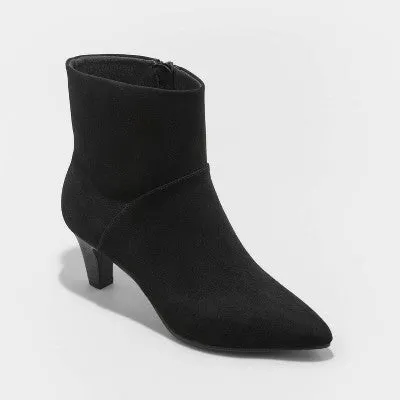 Universal Thread Women's Zipper Ankle Boots Block Heel Memory Foam