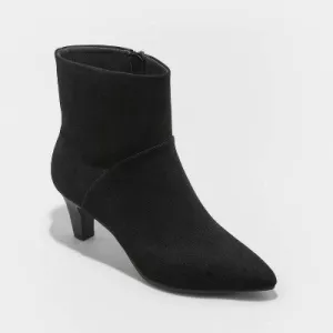 Universal Thread Women's Zipper Ankle Boots Block Heel Memory Foam