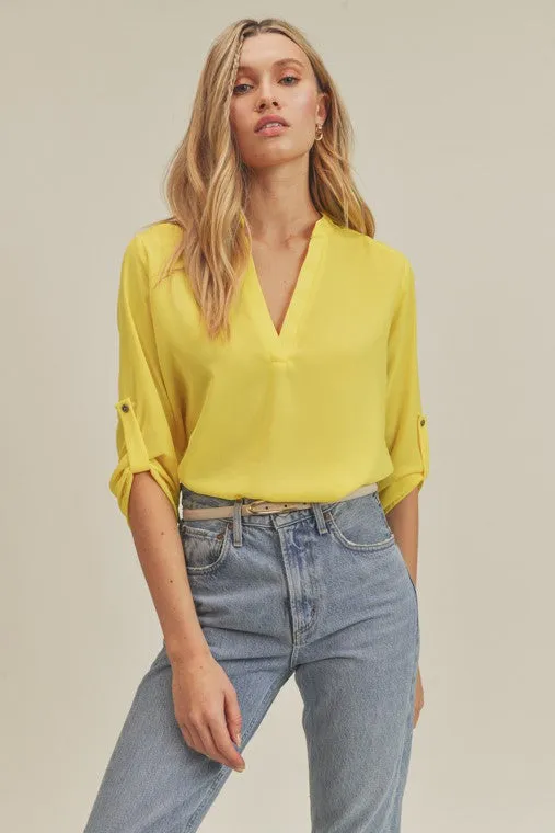 Victoria's V-neck 3/4 sleeve top