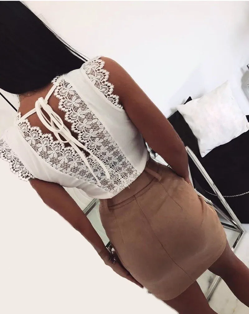 Wenkouban 2022 Summer Lace Sexy Women's Tank Top Backless Sleeveless V-neck Solid Black Tops Female Vest Fashion Streetwear Lady Clothing