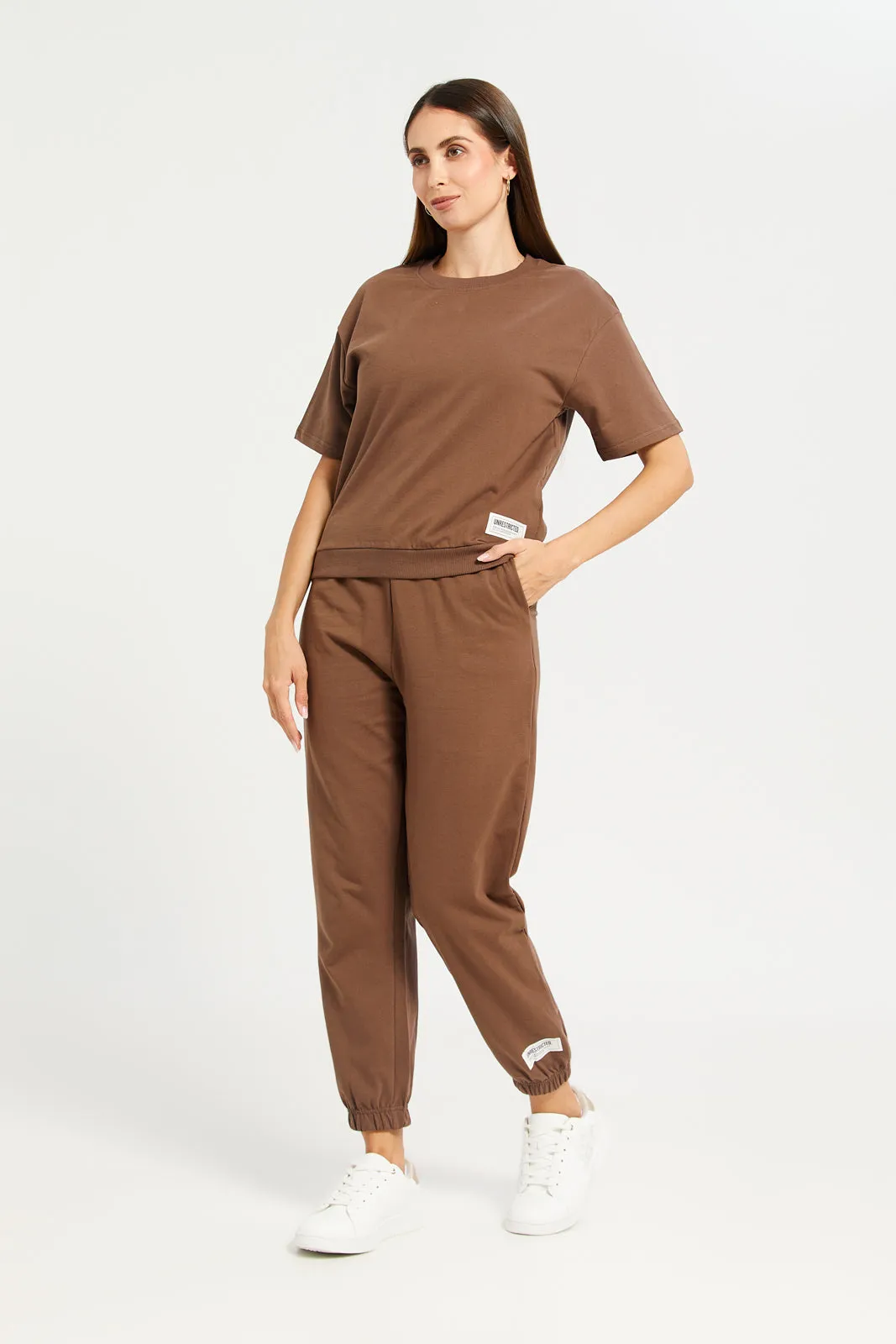 Women Brown Active Pants