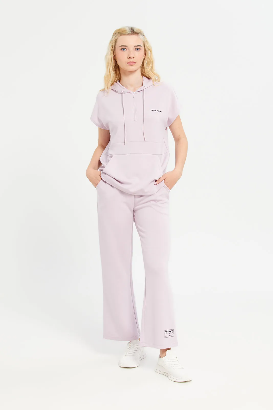 Women Lilac Active Pants