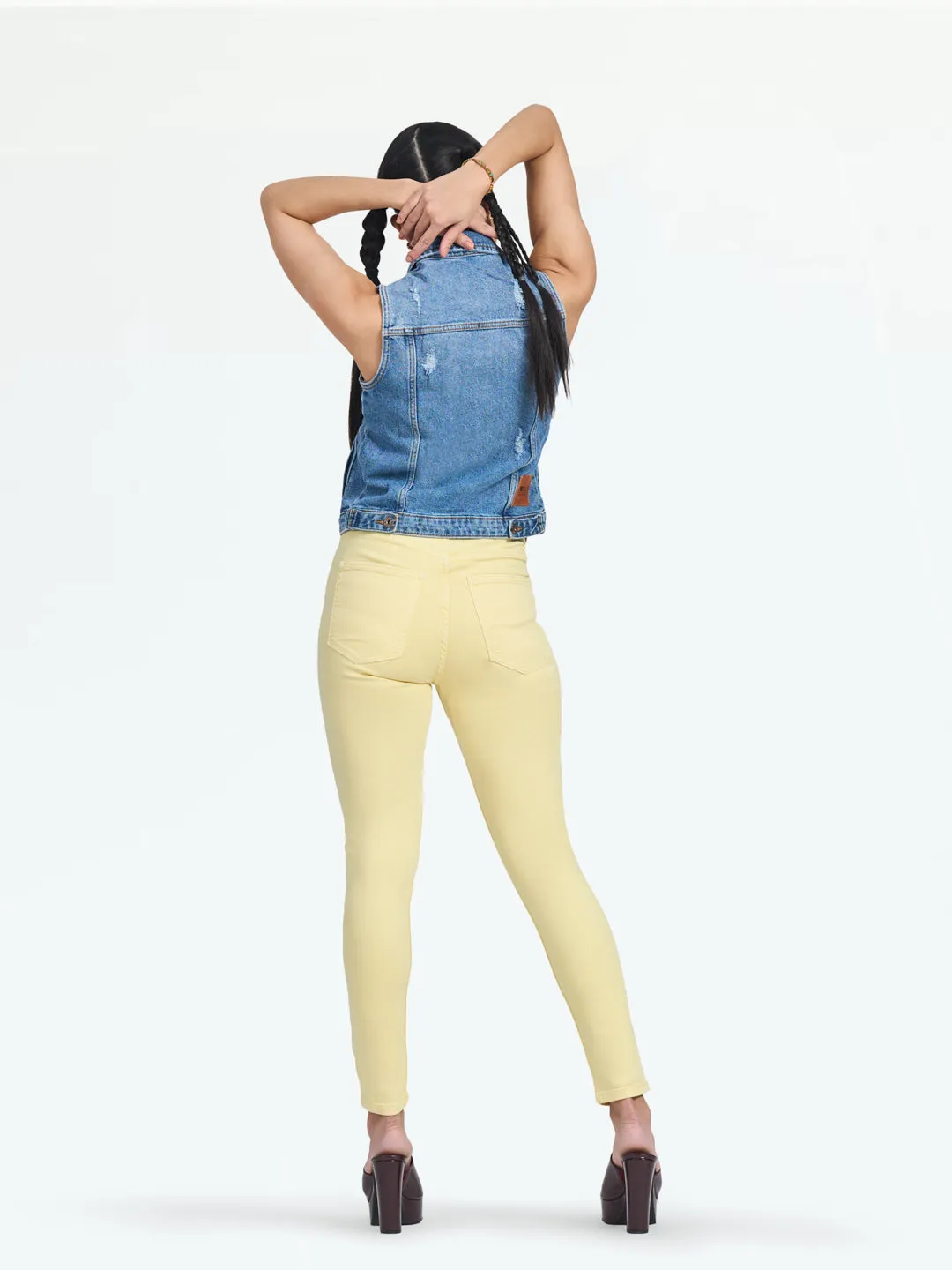 Women's High-Waist Lime Skinny Jeans