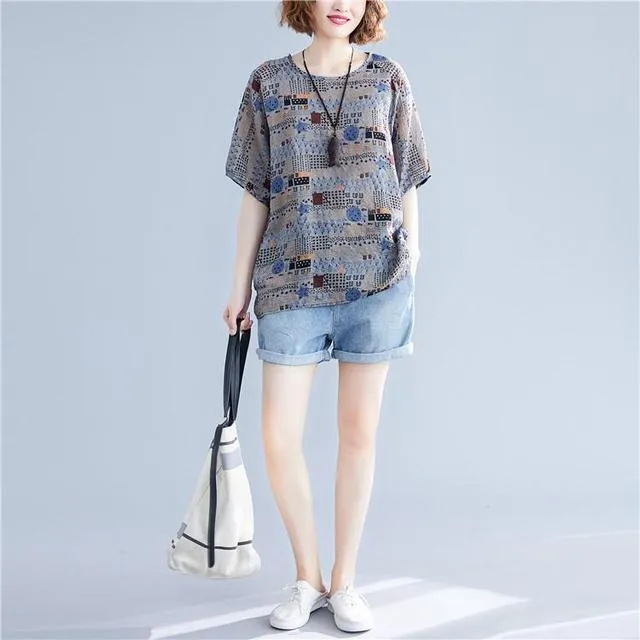Women's Plus Size Cotton Korean Style T-Shirt