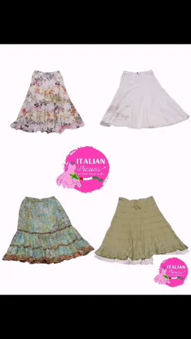 Y2K Emerald Bloom Cotton Fairycore Skirts