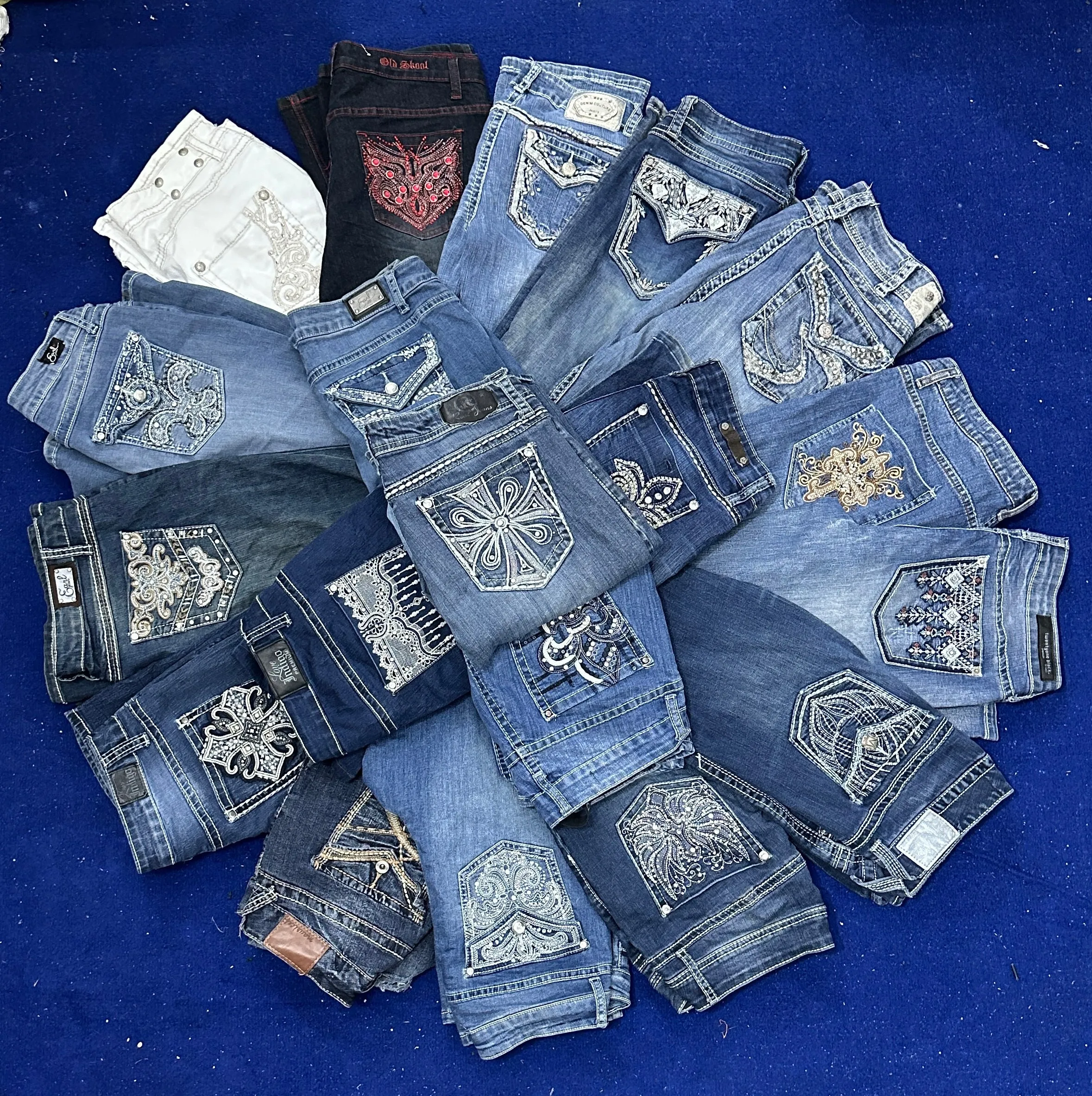 Y2K flared woman's jeans 20 pieces